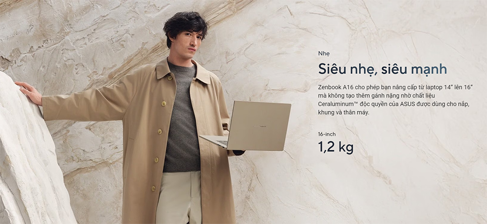 Asus ZenBook A14 UX3407NA-QD132WS màn hình OLED 14 inch