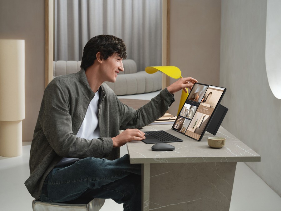 Laptop Asus ZenBook Duo UX8407AA-SN138WS (Intel® Core™ Ultra X9 388H | 32GB | 1TB | Intel Arc | 14 inch 3K 144Hz | Win 11 | Office | Xám)