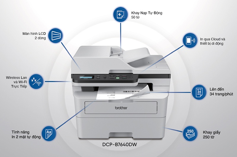 Thông số máy in laser đa năng Brother DCP-B7640DW