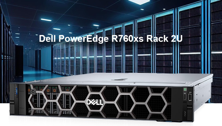 Dell PowerEdge R760xs cấu hình 8 khay ổ cứng 3.5 inch