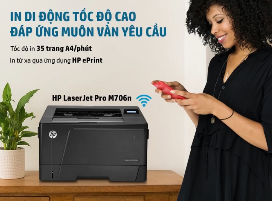 Máy in HP LaserJet Pro M706n in tốc độ cao