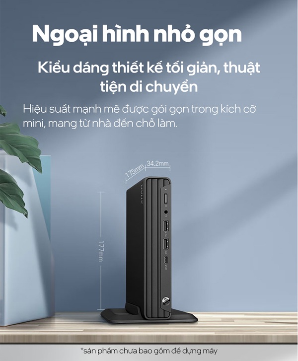 Máy tính HP Pro Mini 260 G9 BE0C7AT ngoại hình nhỏ gọn