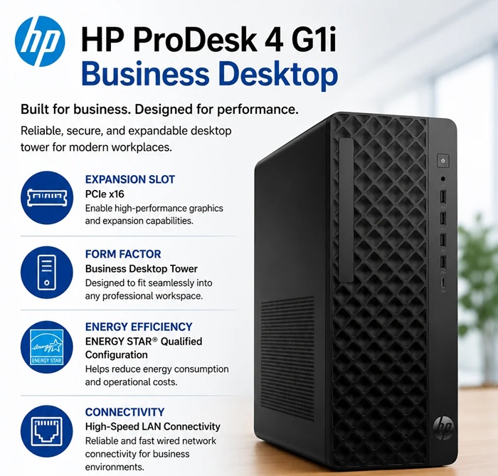 Máy tính HP Prodesk 4 G1i Tower C3UB6PT cho môi trường văn phòng