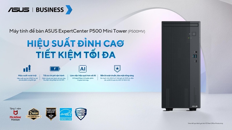 ASUS ExpertCenter P500MV cho môi trường doanh nghiệp