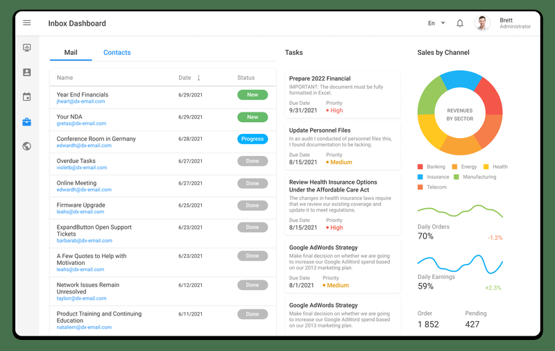 DevExtreme dashboard và analytics cho doanh nghiệp