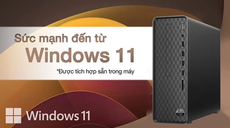 Máy tính HP Slim Desktop S01-pF3016d 8C5T0PA tích hợp windows 11