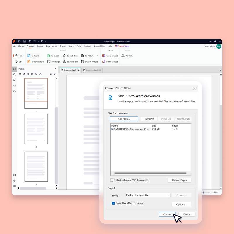 Nitro PDF Standard chuyển đổi và chỉnh sửa PDF