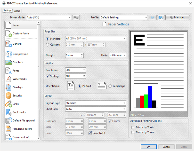 PDF-XChange Standard Printer tạo PDF