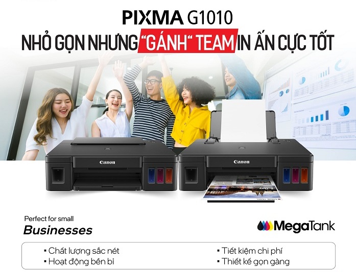 Canon PIXMA G1010 phục vụ nhu cầu in màu tại bàn làm việc