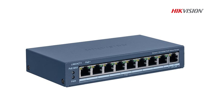 Hikvision DS-3E1309P-EI/M - ảnh sản phẩm switch PoE 8 cổng