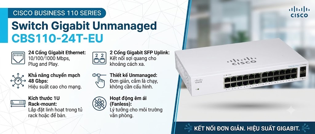 Thông số Switch Cisco CBS110-24T-EU