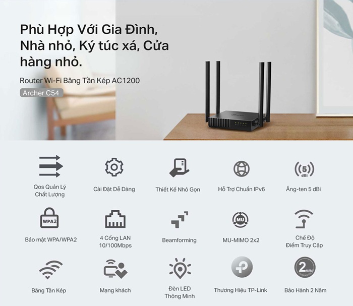 Thông số kỹ thuật TP-Link Archer C54