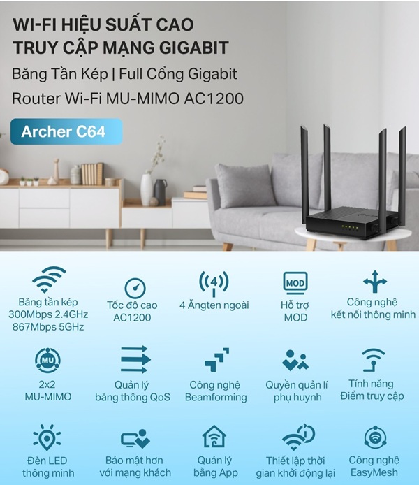 Thông số kỹ thuật TP-Link Archer C64