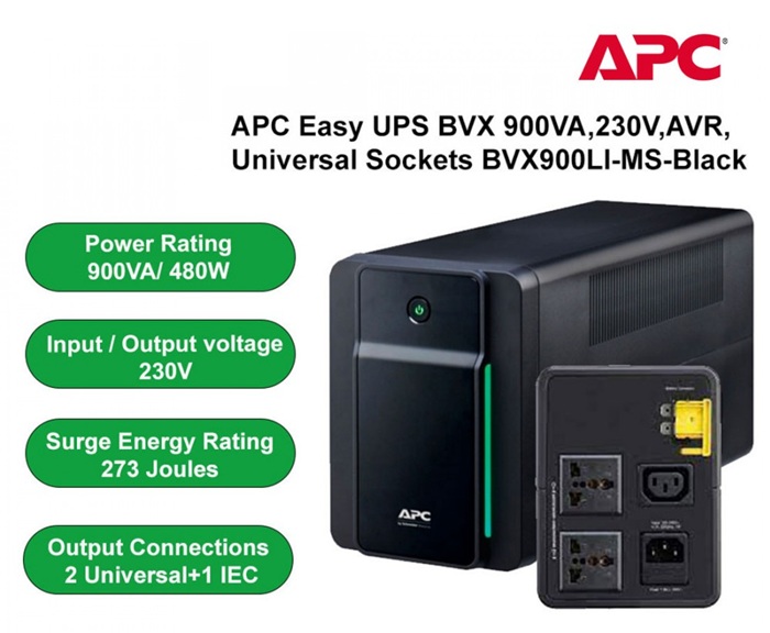 UPS APC BVX900LI-MS 900VA 480W