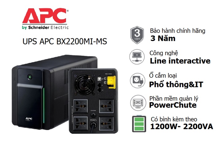 Thông số kỹ thuật UPS APC BX2200MI-MS