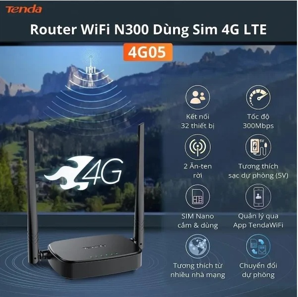 Thông số kỹ thuật Tenda 4G05