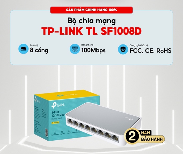 Thông số Switch TP-Link TL-SF1008D