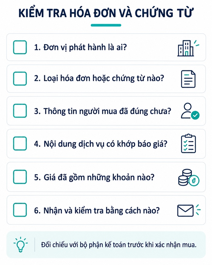 Checklist kiểm tra hóa đơn và chứng từ khi mua ChatGPT