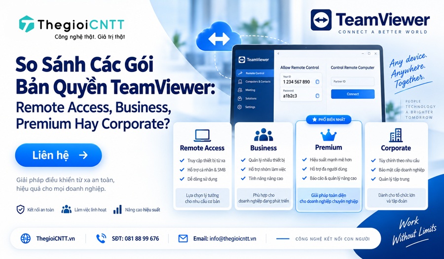Tư vấn chọn gói TeamViewer theo nhu cầu doanh nghiệp