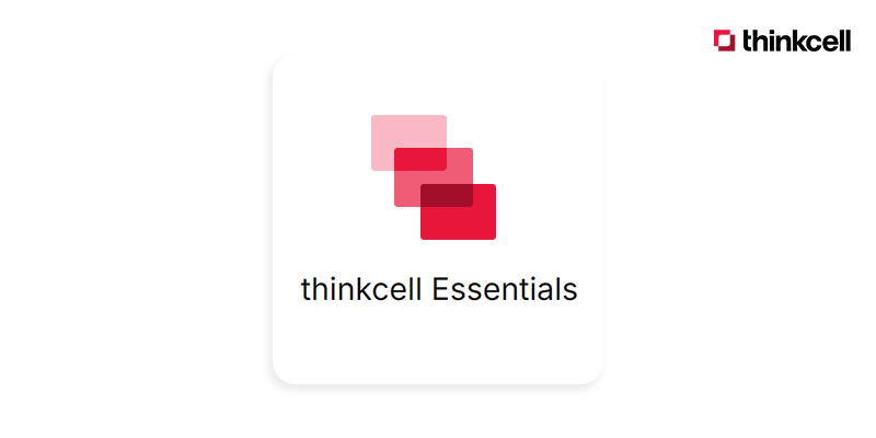 Gói thinkcell Essentials bản quyền cho chuẩn hóa trình bày PowerPoint